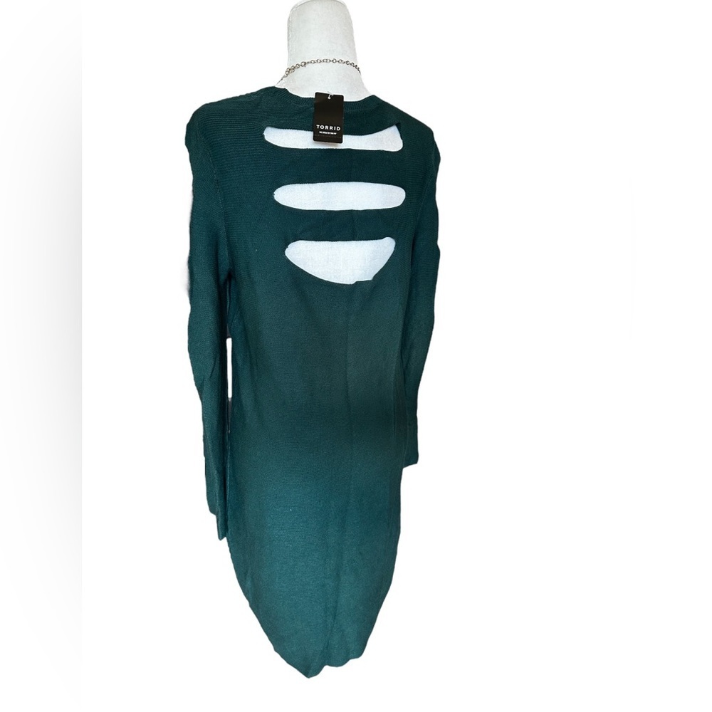 Torrid Forest Green Cutout Sweater Dress